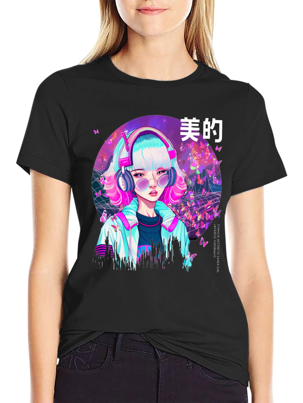 Vaporwave Aesthetic Anime Girl T-Shirt