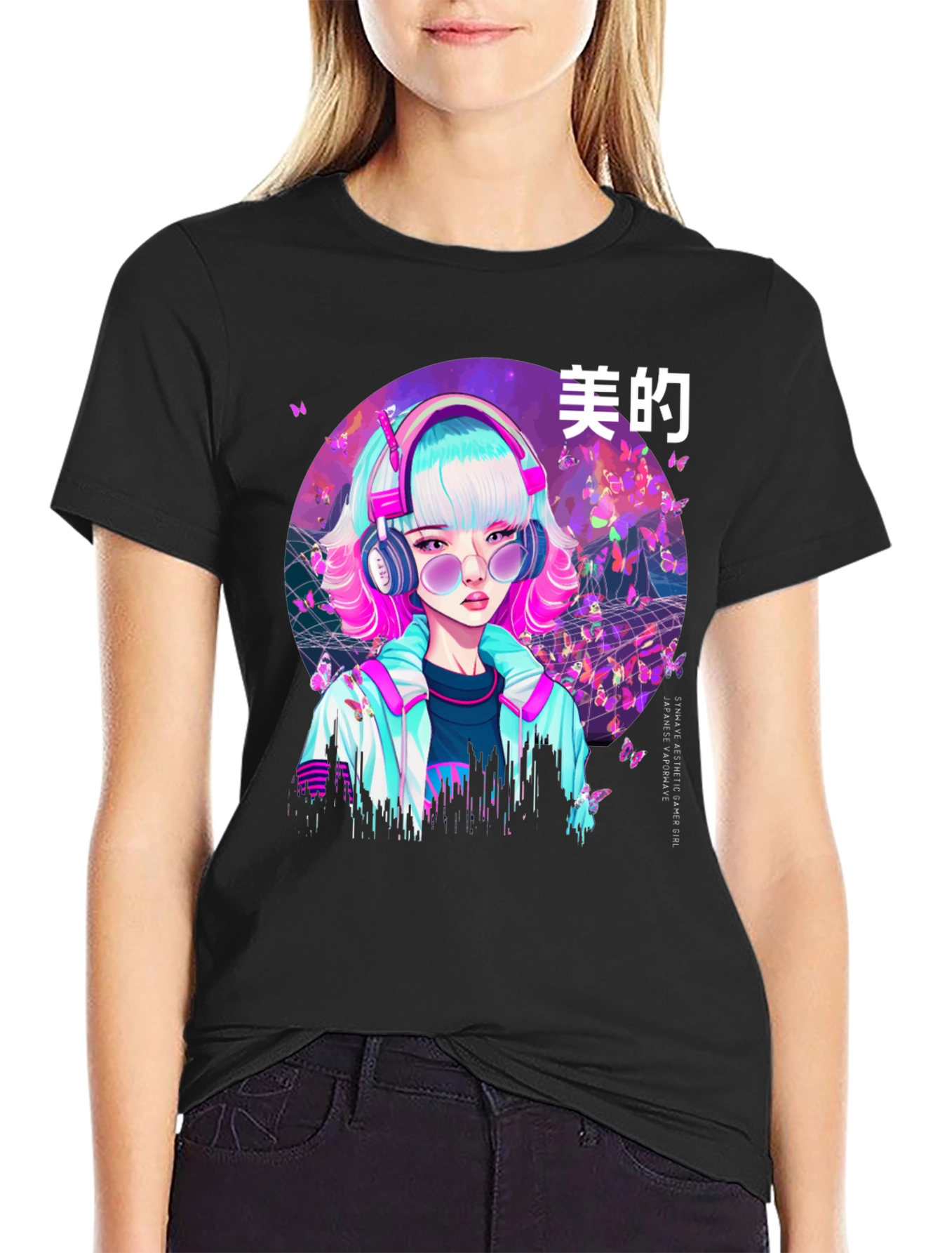Vaporwave Aesthetic Anime Girl T-Shirt