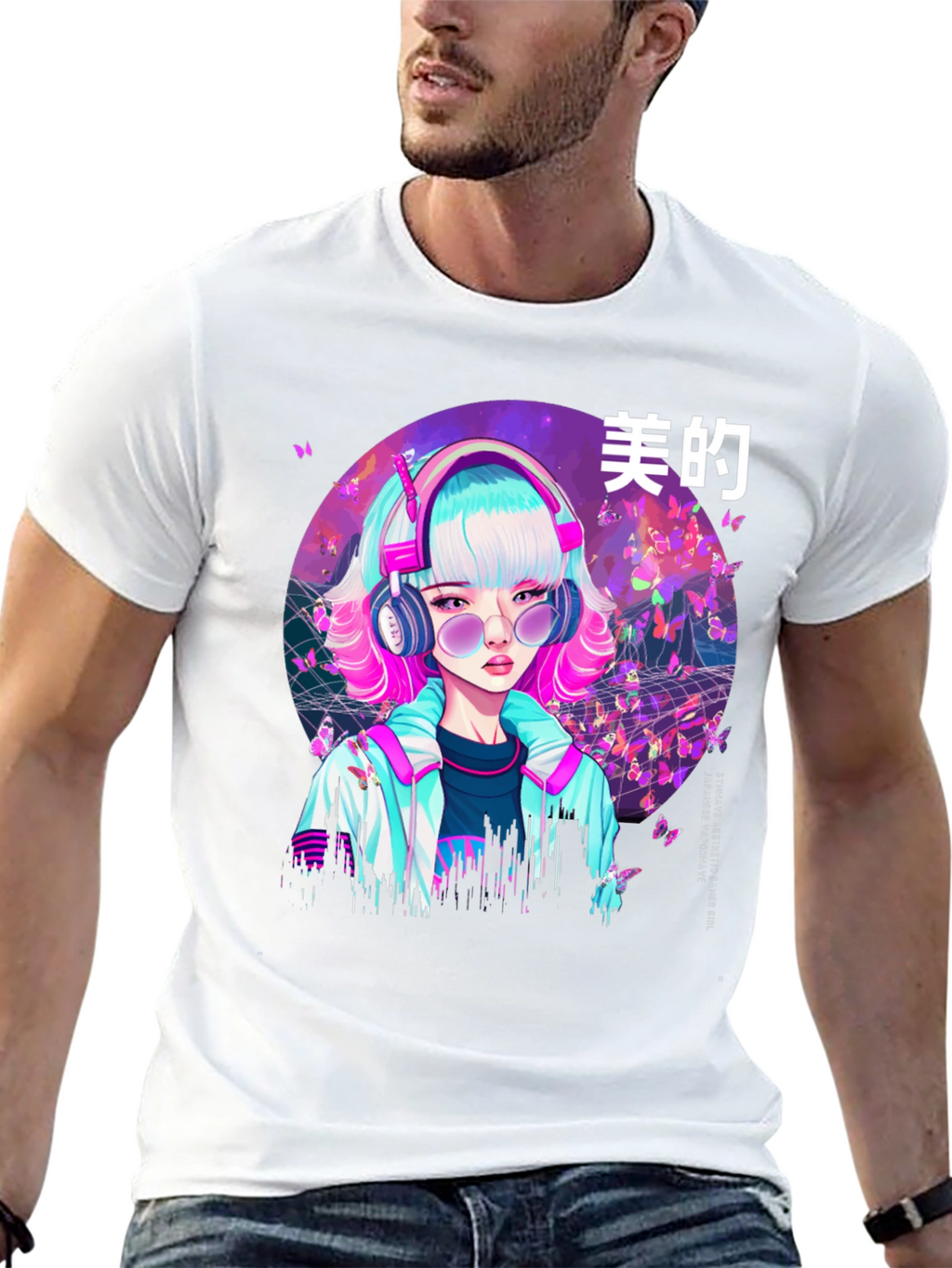 Vaporwave Aesthetic Anime Girl T-Shirt