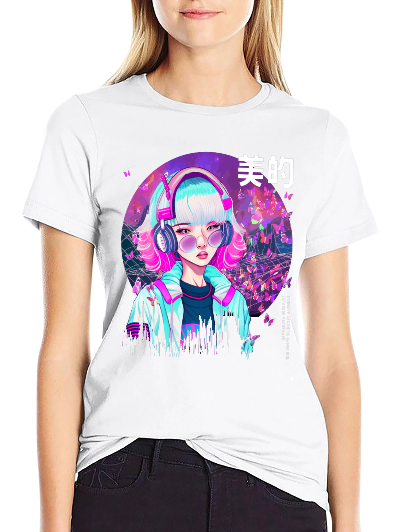 Vaporwave Aesthetic Anime Girl T-Shirt