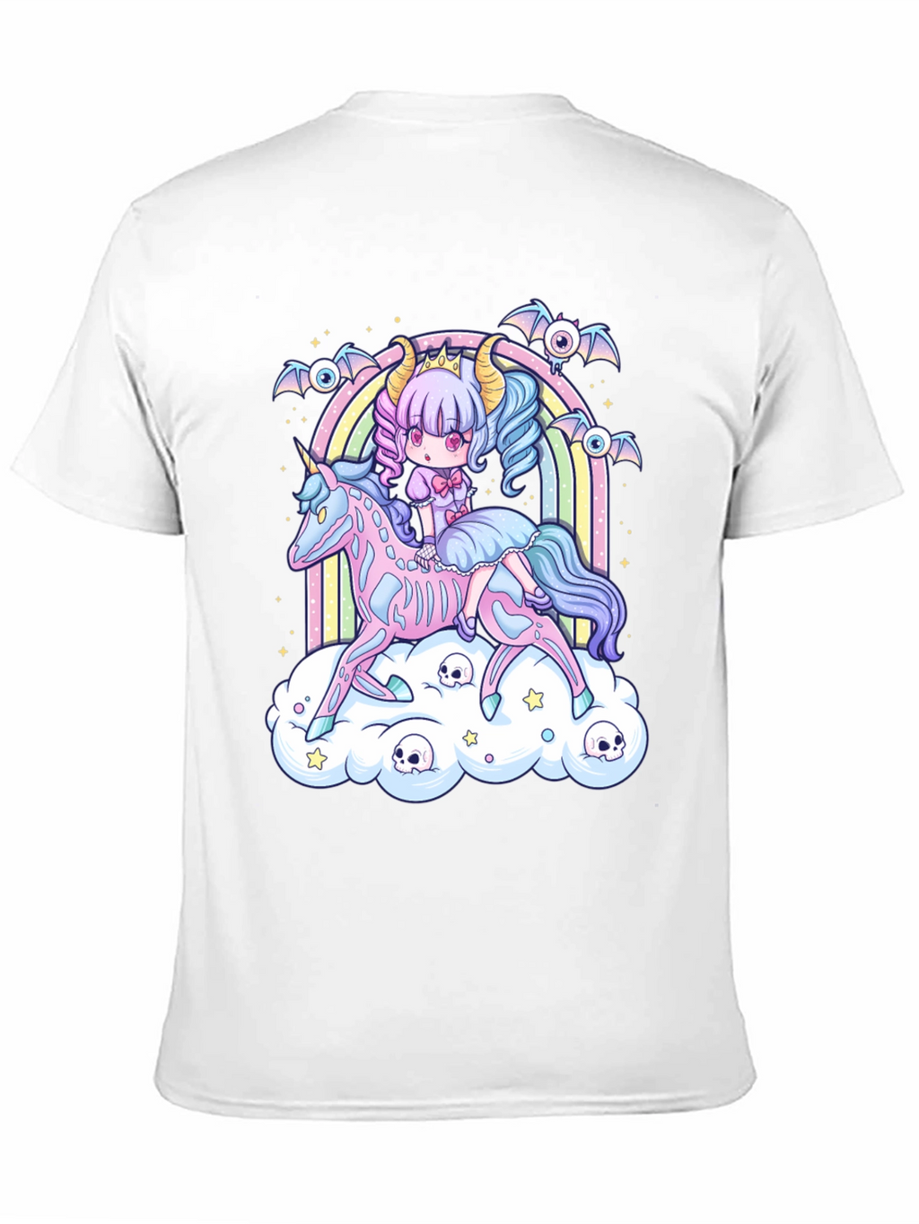 Gothic Pastel Girl Riding Unicorn T-Shirt