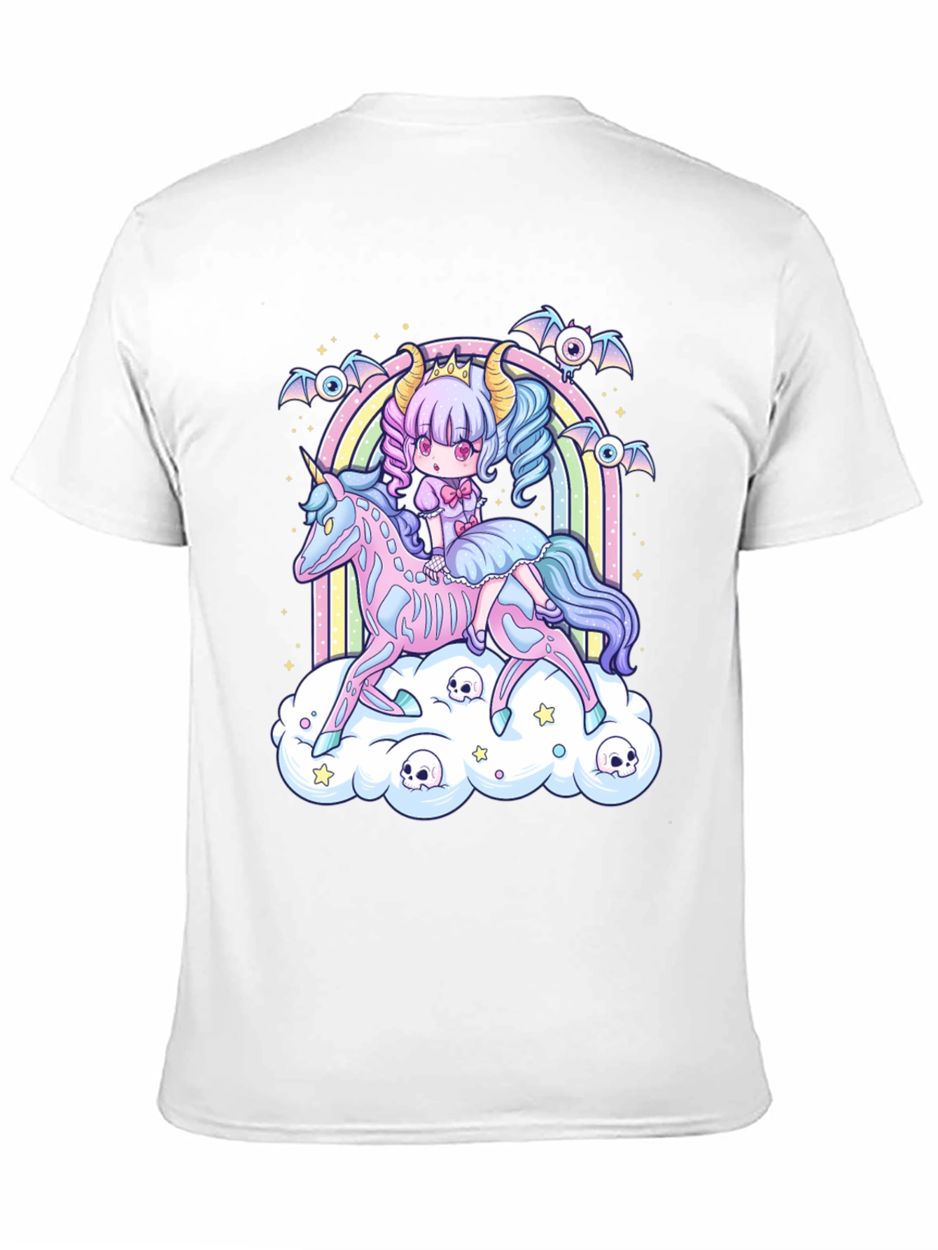 Gothic Pastel Girl Riding Unicorn T-Shirt