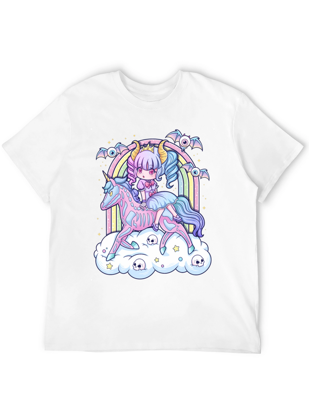 Gothic Pastel Girl Riding Unicorn T-Shirt