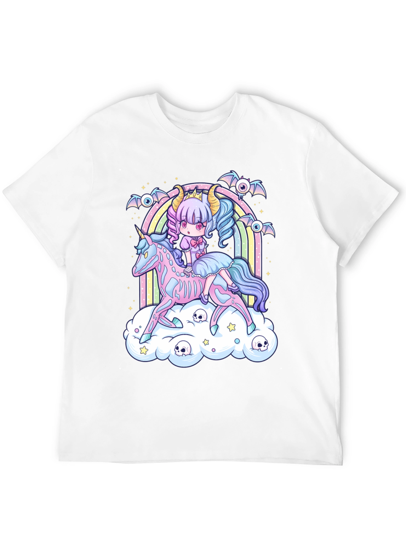 Gothic Pastel Girl Riding Unicorn T-Shirt