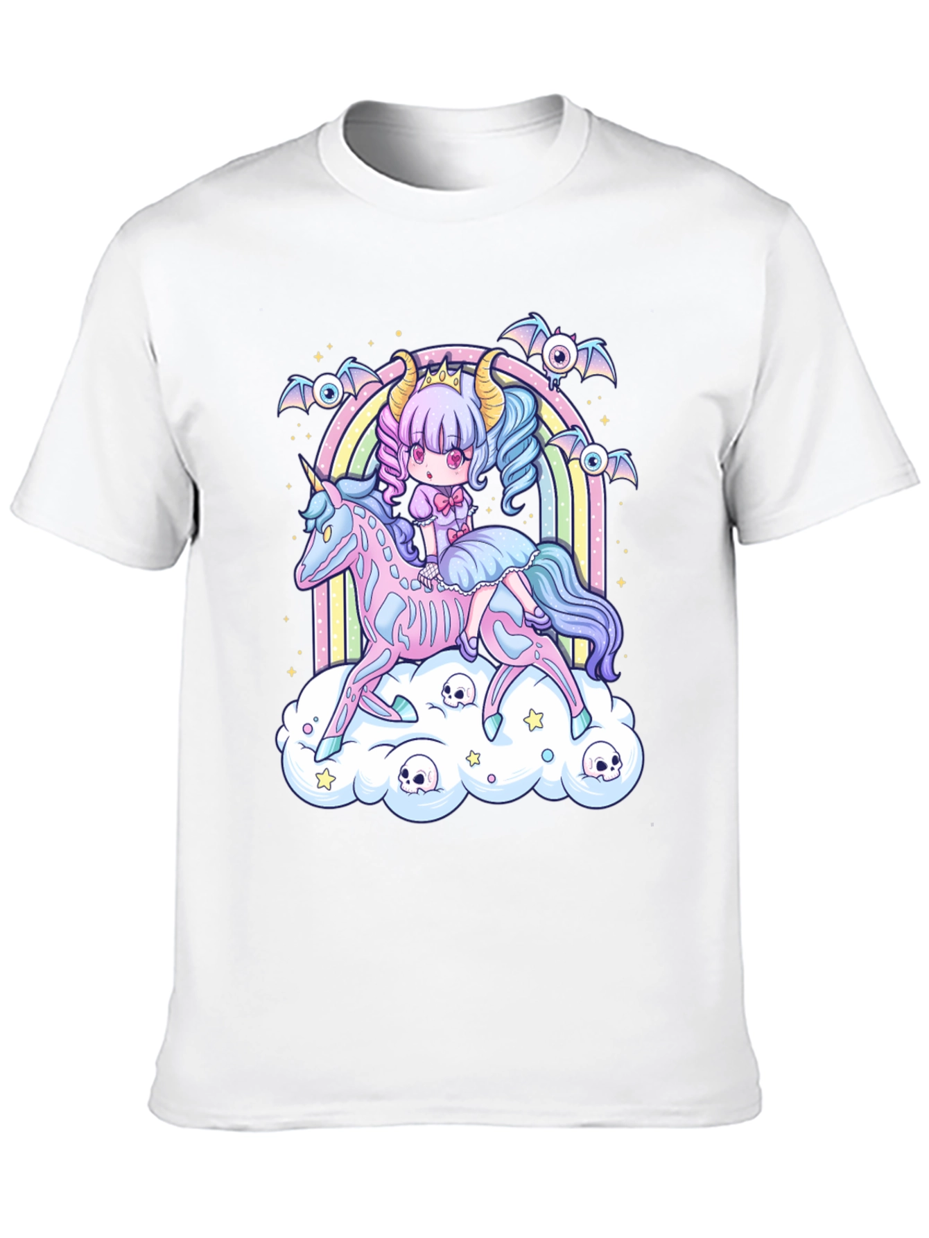 Gothic Pastel Girl Riding Unicorn T-Shirt