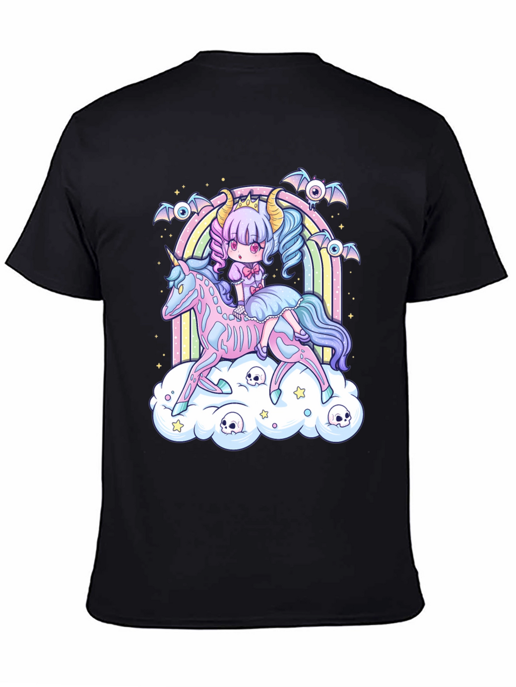 Gothic Pastel Girl Riding Unicorn T-Shirt