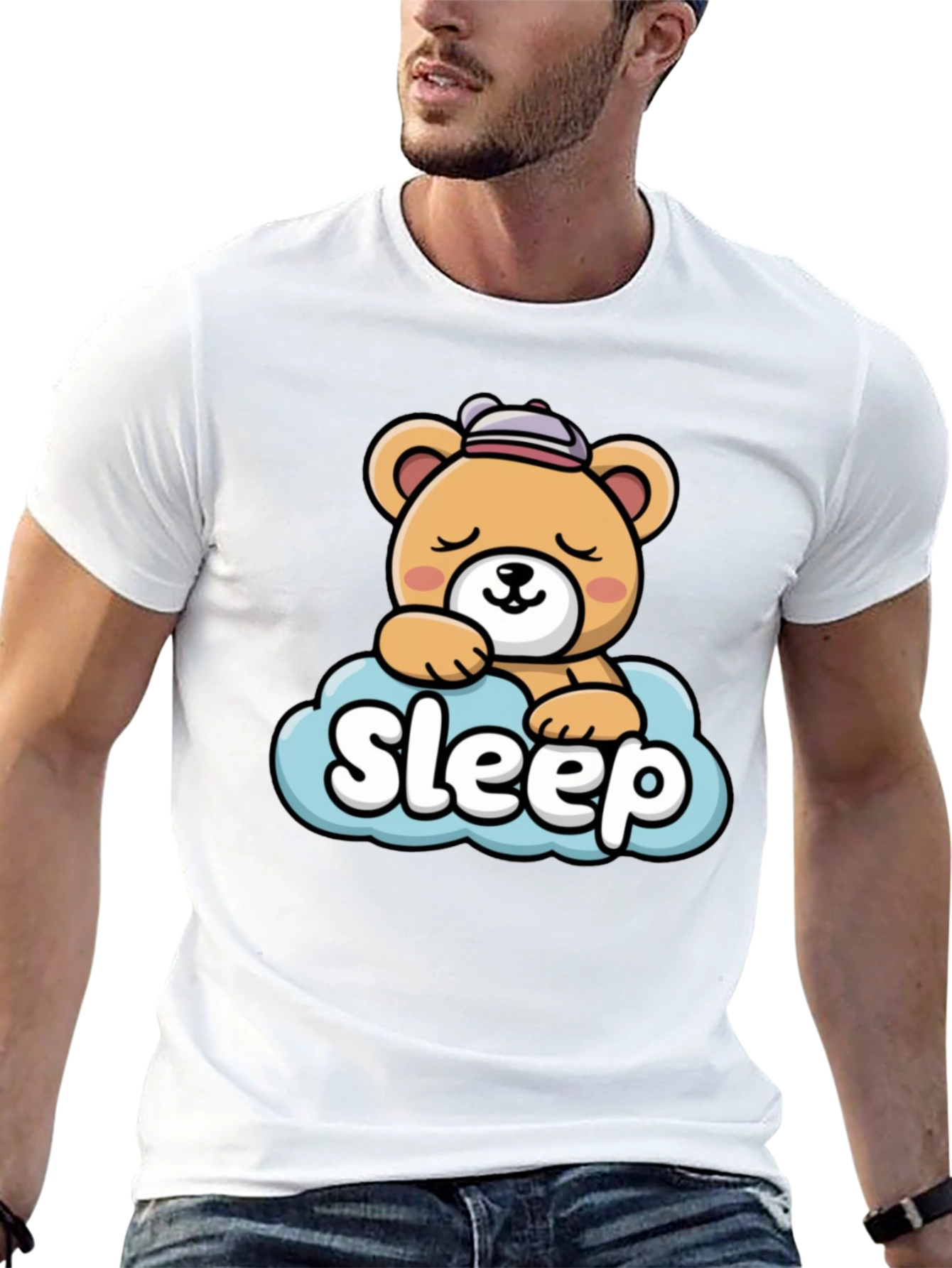 Cute Sleepy Bear Graphic Tee