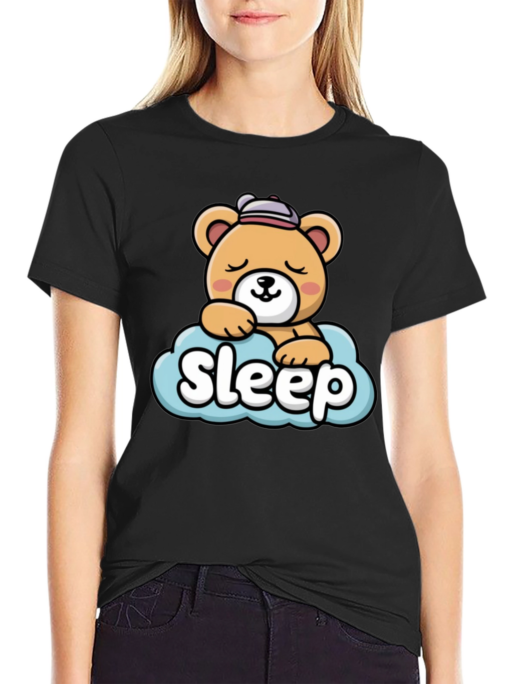 Cute Sleepy Bear Graphic Tee