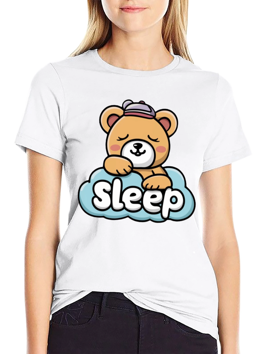 Cute Sleepy Bear Graphic Tee