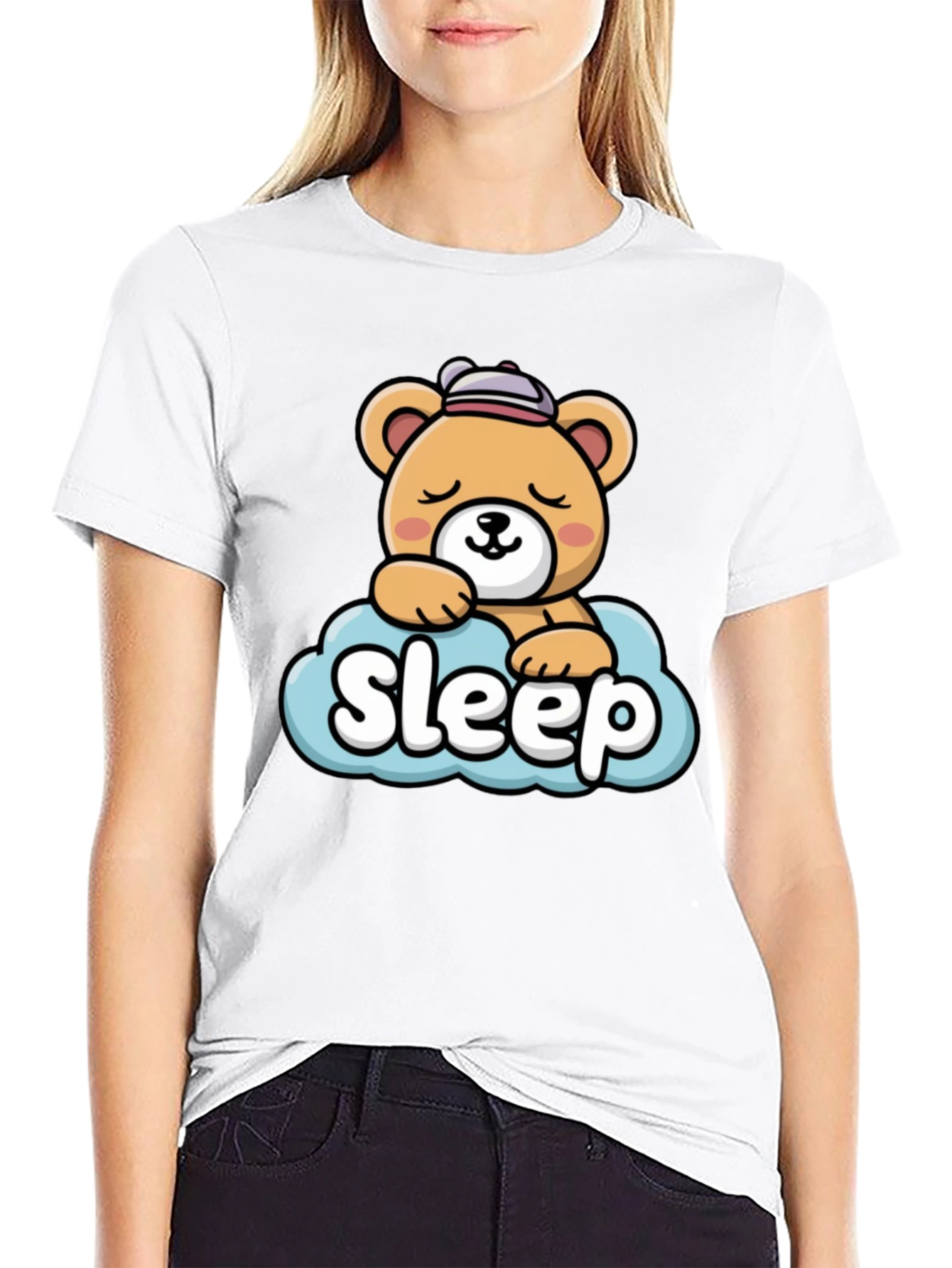 Cute Sleepy Bear Graphic Tee