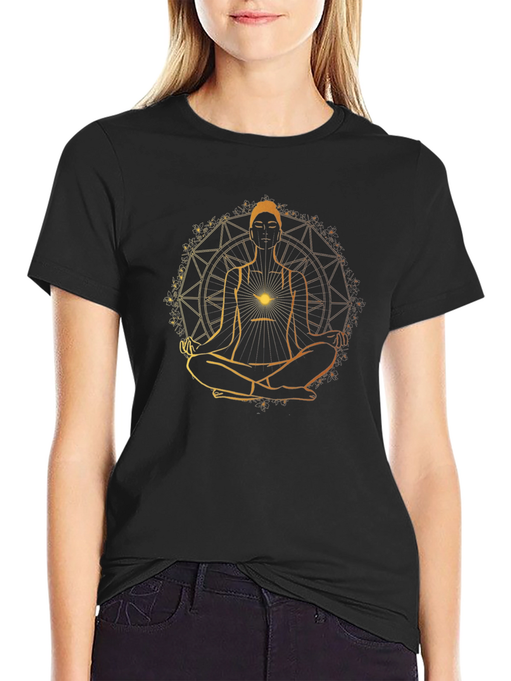 Meditative Mandala T-Shirt - Spiritual Zen Design