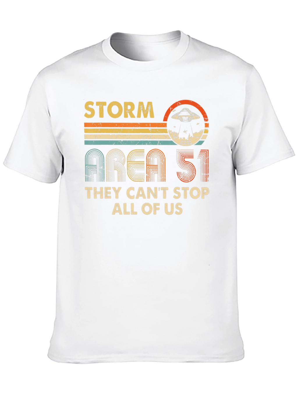Storm Area 51 Retro UFO Graphic T-Shirt