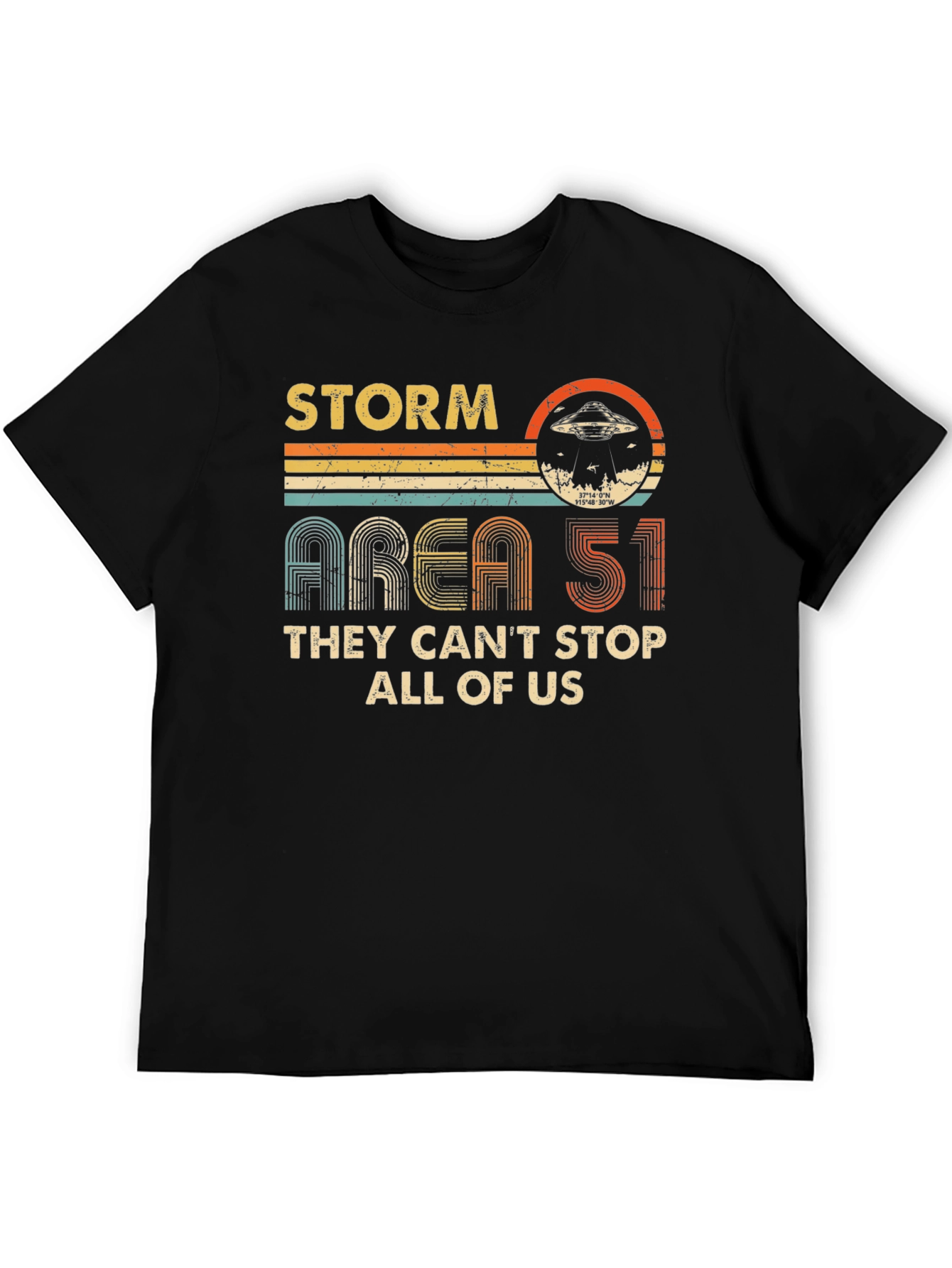 Storm Area 51 Retro UFO Graphic T-Shirt