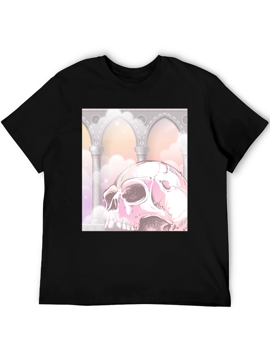 Gothic Skull Graphic Tee - Unique & Edgy Style