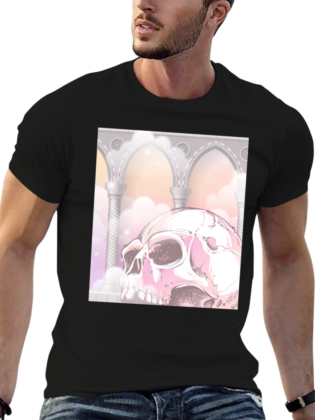 Gothic Skull Graphic Tee - Unique & Edgy Style