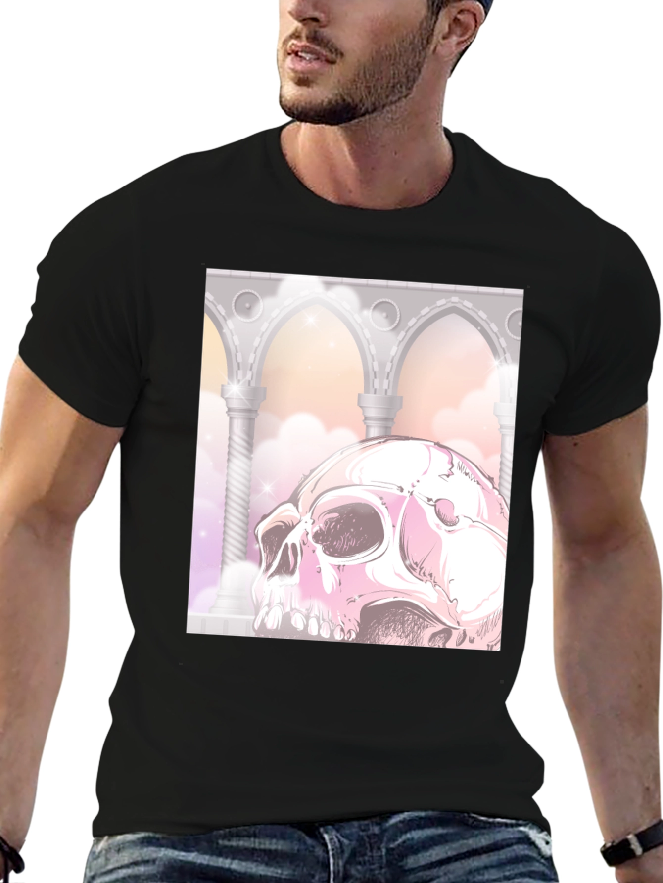 Gothic Skull Graphic Tee - Unique & Edgy Style
