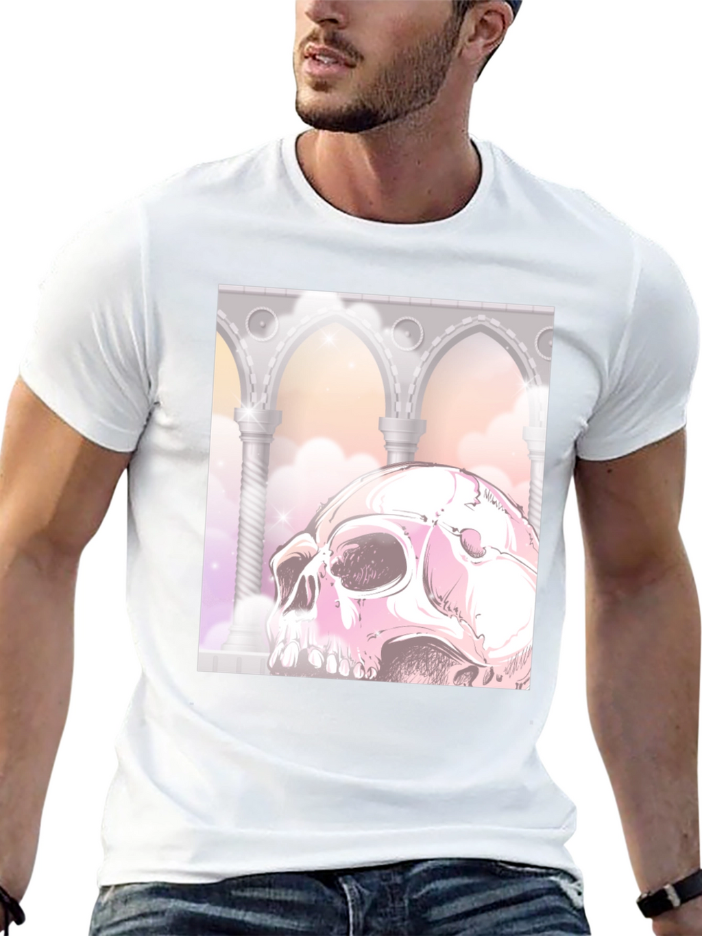 Gothic Skull Graphic Tee - Unique & Edgy Style