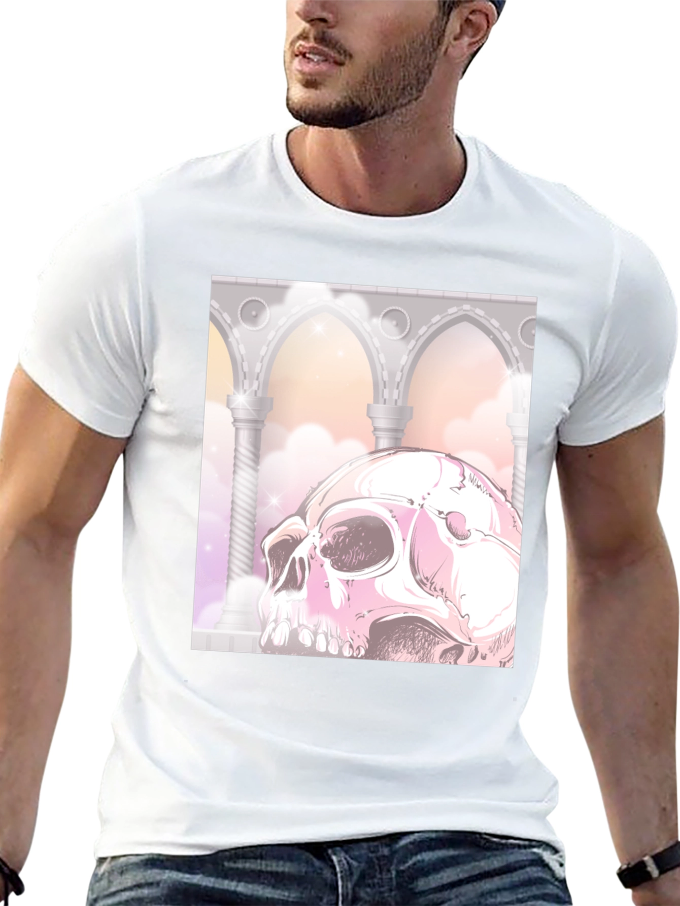 Gothic Skull Graphic Tee - Unique & Edgy Style