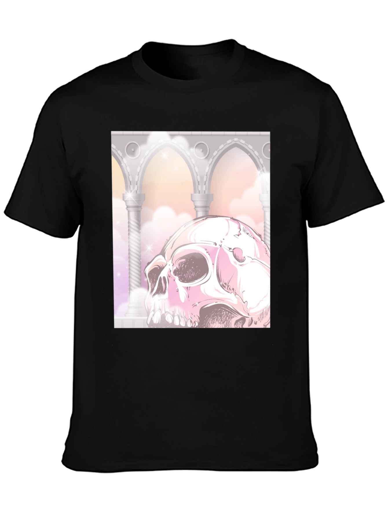 Gothic Skull Graphic Tee - Unique & Edgy Style