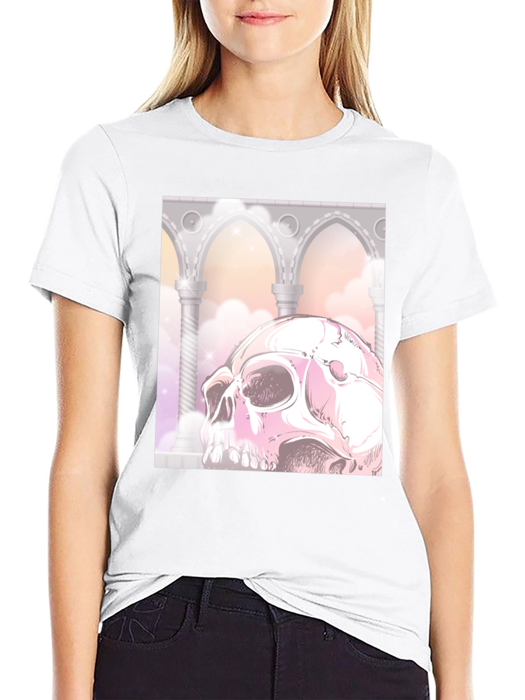 Gothic Skull Graphic Tee - Unique & Edgy Style