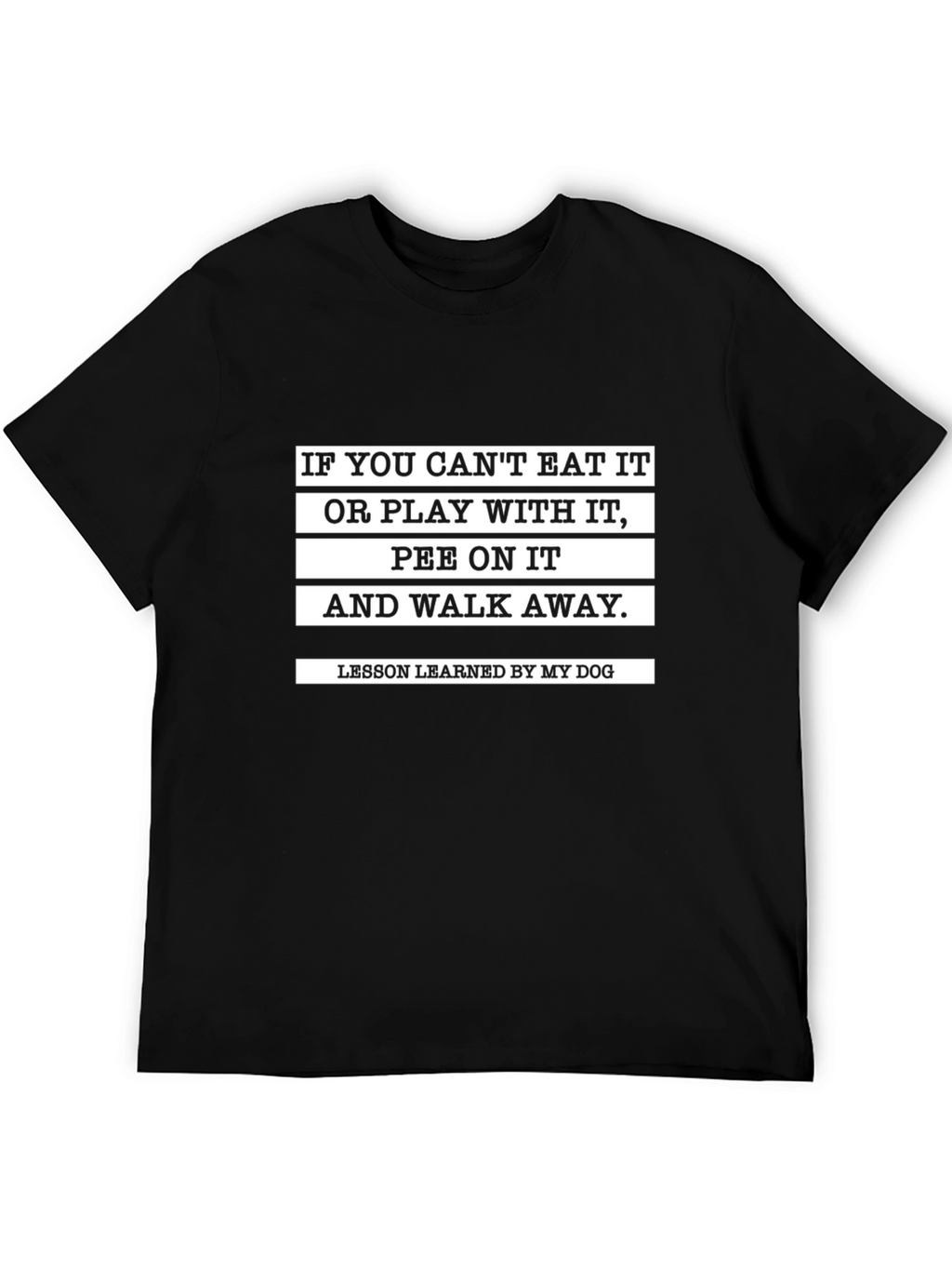 Funny Dog Lesson Black T-Shirt