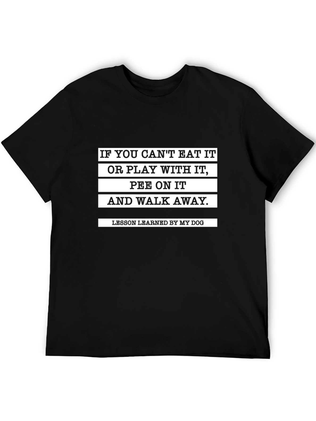 Funny Dog Lesson Black T-Shirt