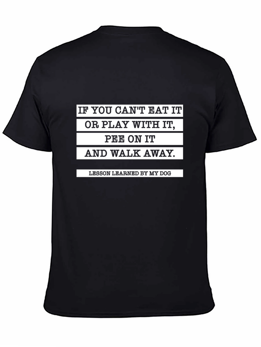 Funny Dog Lesson Black T-Shirt