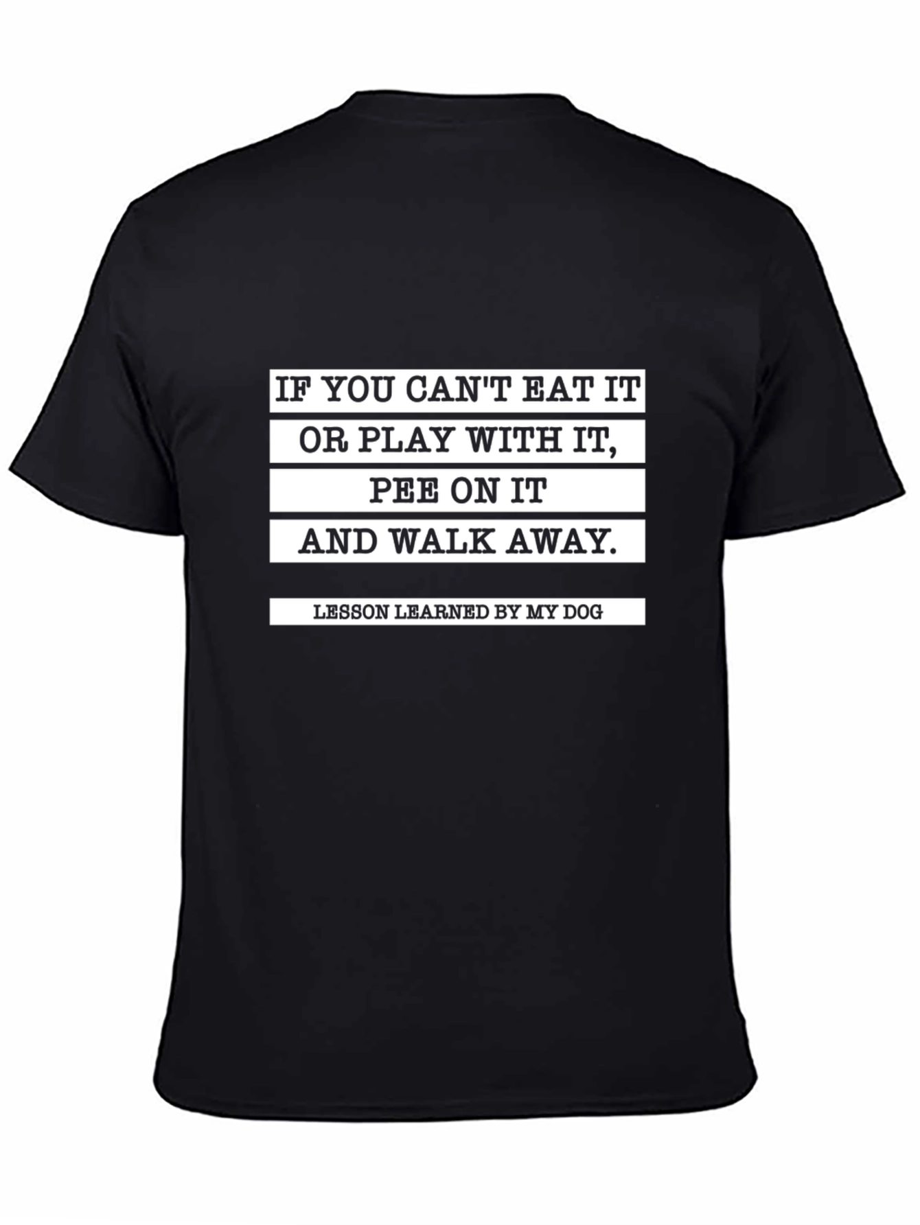 Funny Dog Lesson Black T-Shirt