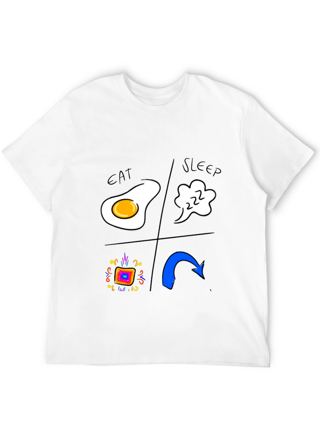 Eat Sleep Rave Repeat Black T-Shirt