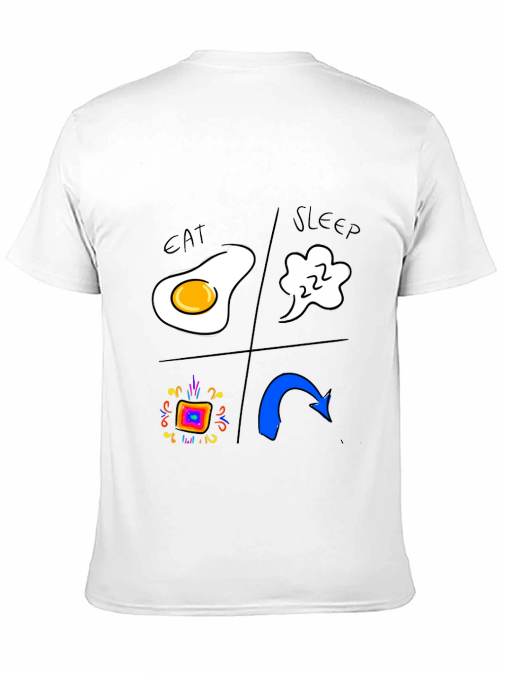 Eat Sleep Rave Repeat Black T-Shirt