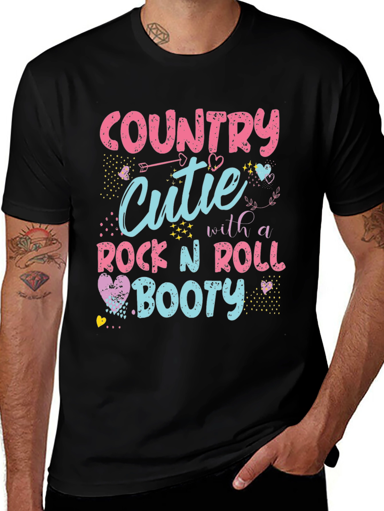 Country Cutie Rock n Roll Booty Graphic Tee