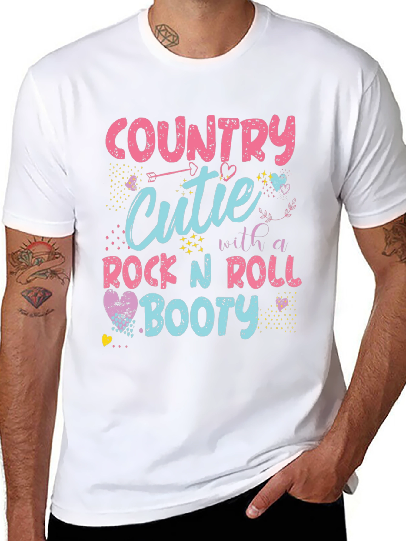 Country Cutie Rock n Roll Booty Graphic Tee