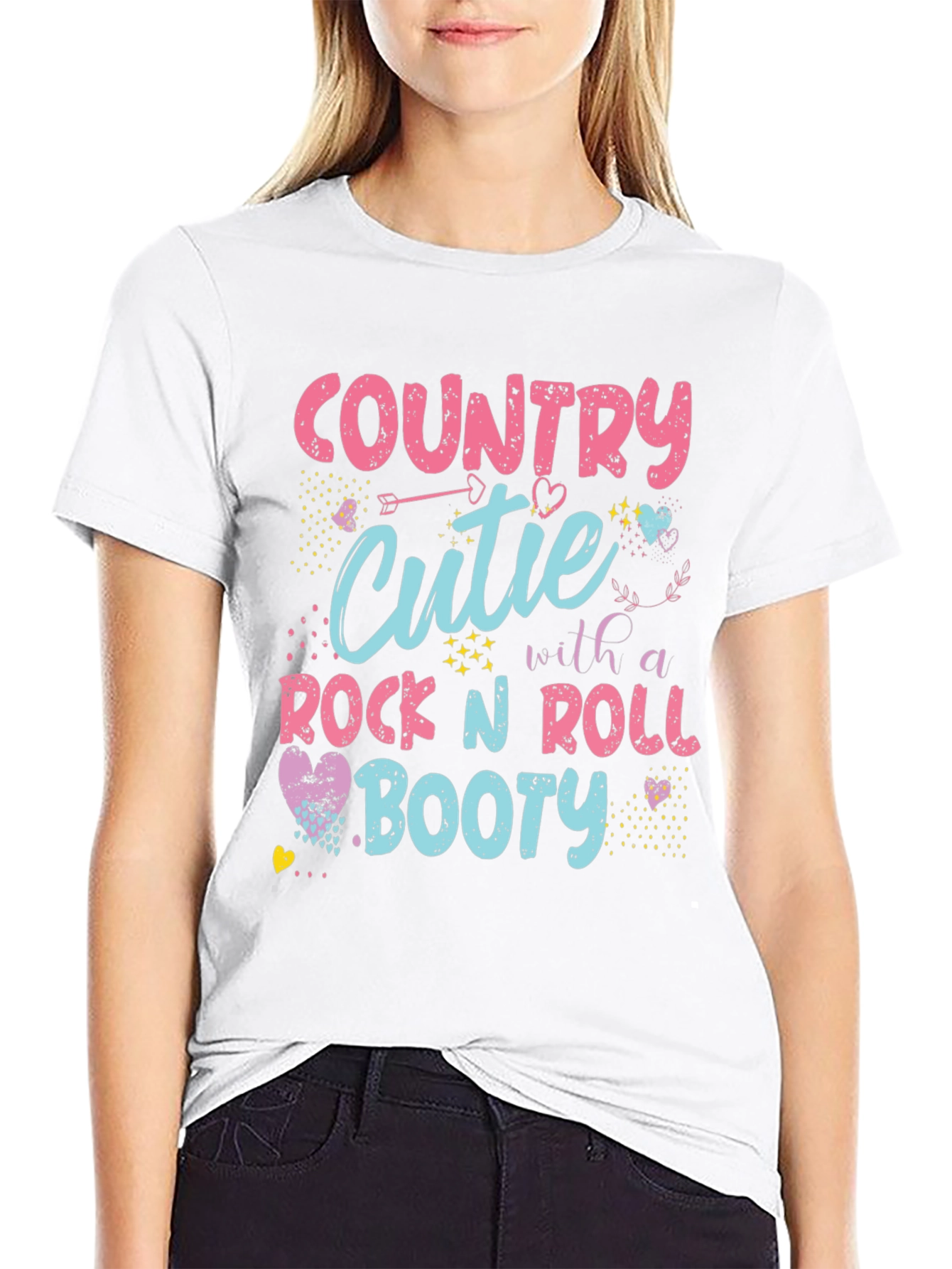 Country Cutie Rock n Roll Booty Graphic Tee