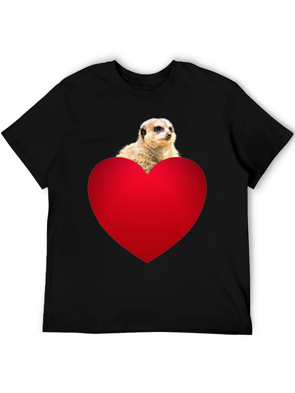 Meerkat Heart T-Shirt - Cute Animal Tee