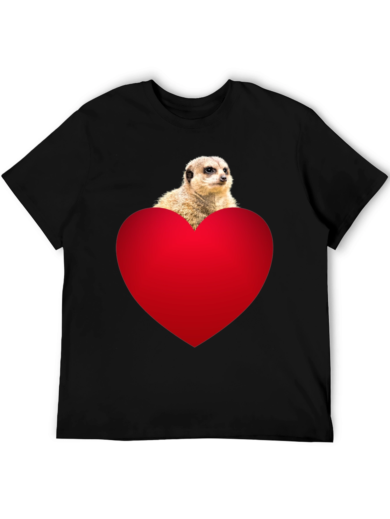 Meerkat Heart T-Shirt - Cute Animal Tee