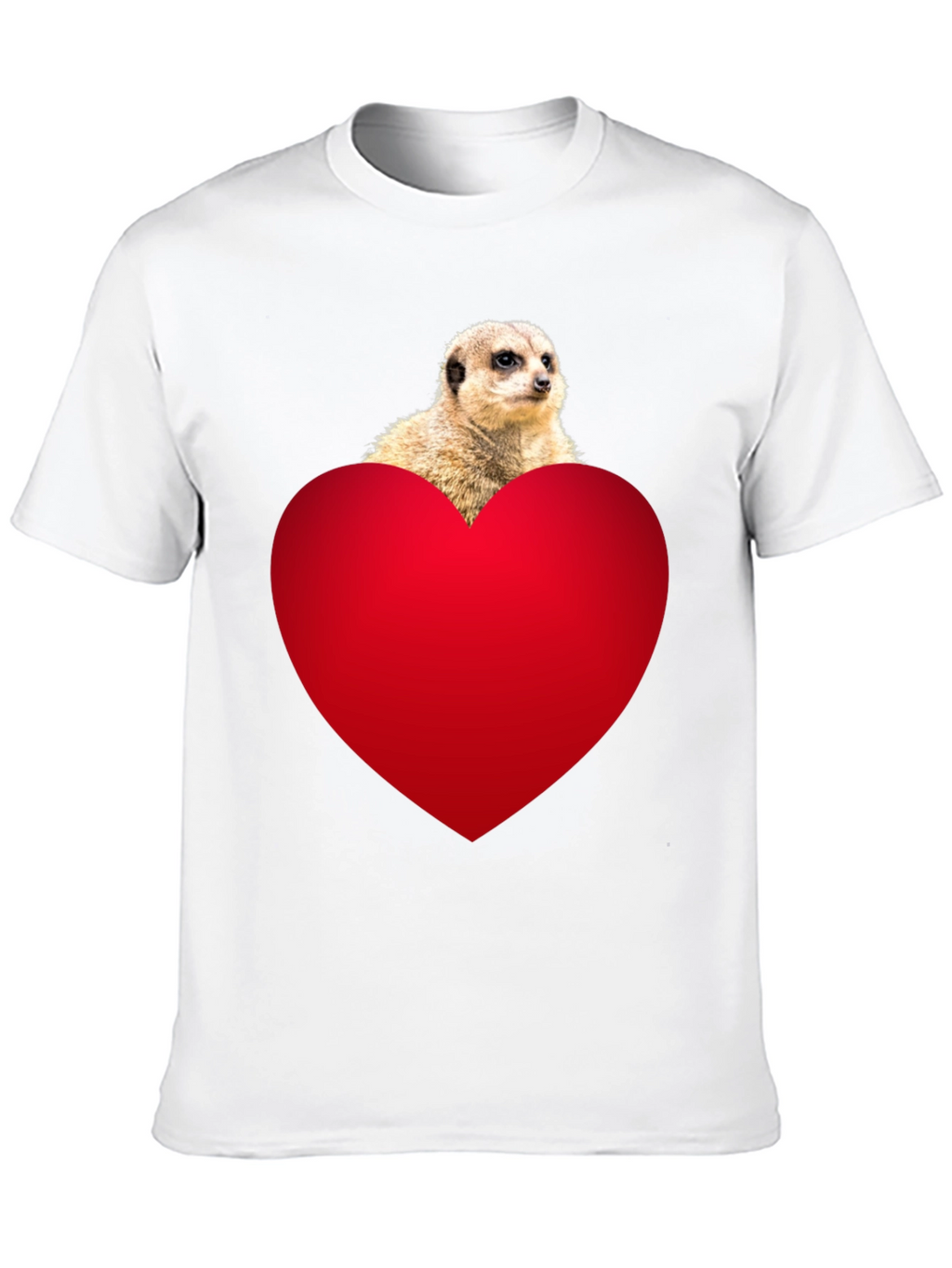 Meerkat Heart T-Shirt - Cute Animal Tee
