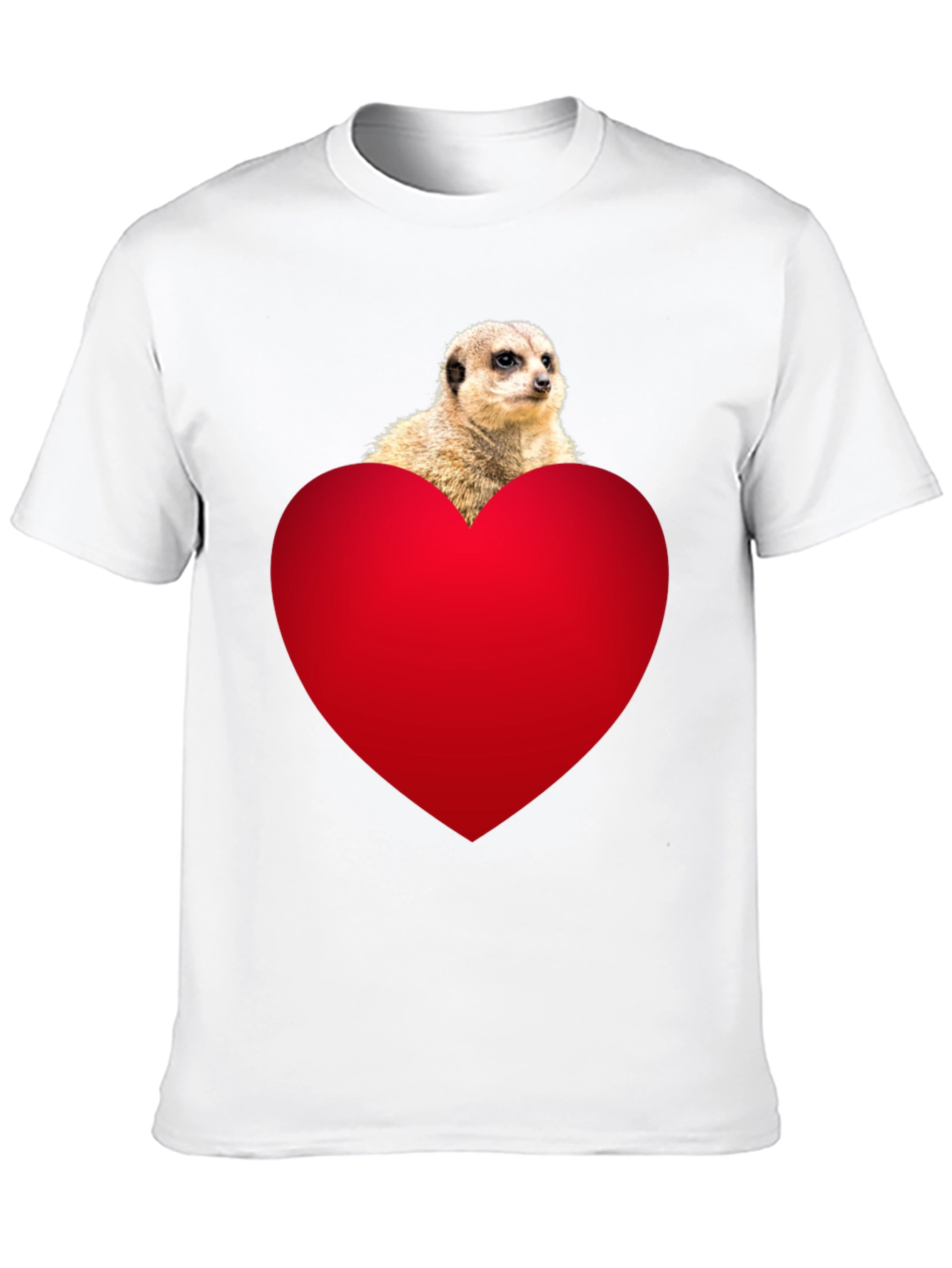 Meerkat Heart T-Shirt - Cute Animal Tee