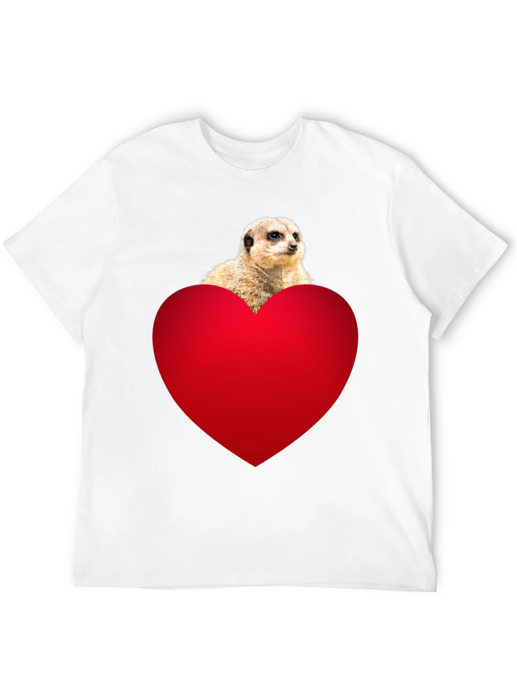 Meerkat Heart T-Shirt - Cute Animal Tee