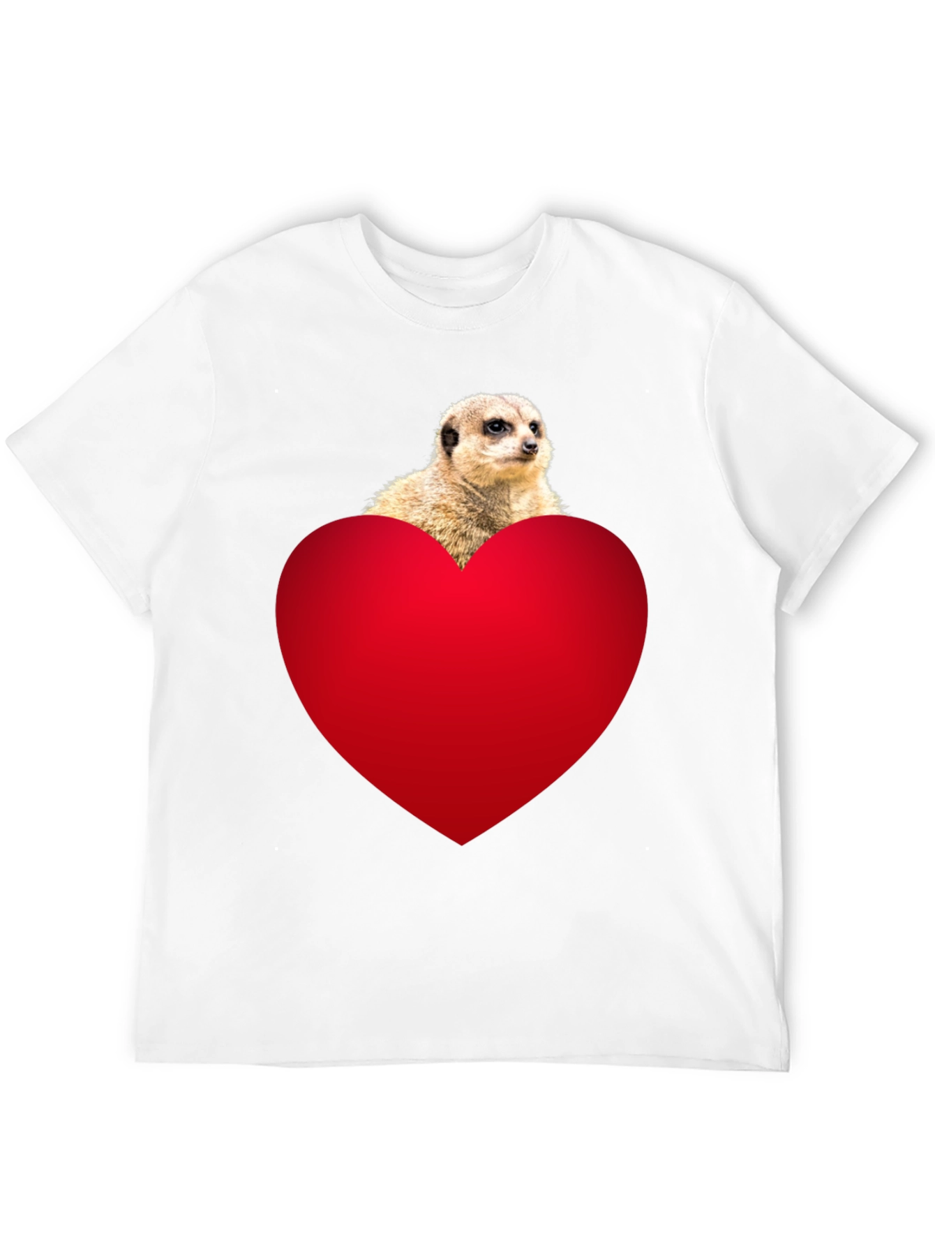 Meerkat Heart T-Shirt - Cute Animal Tee