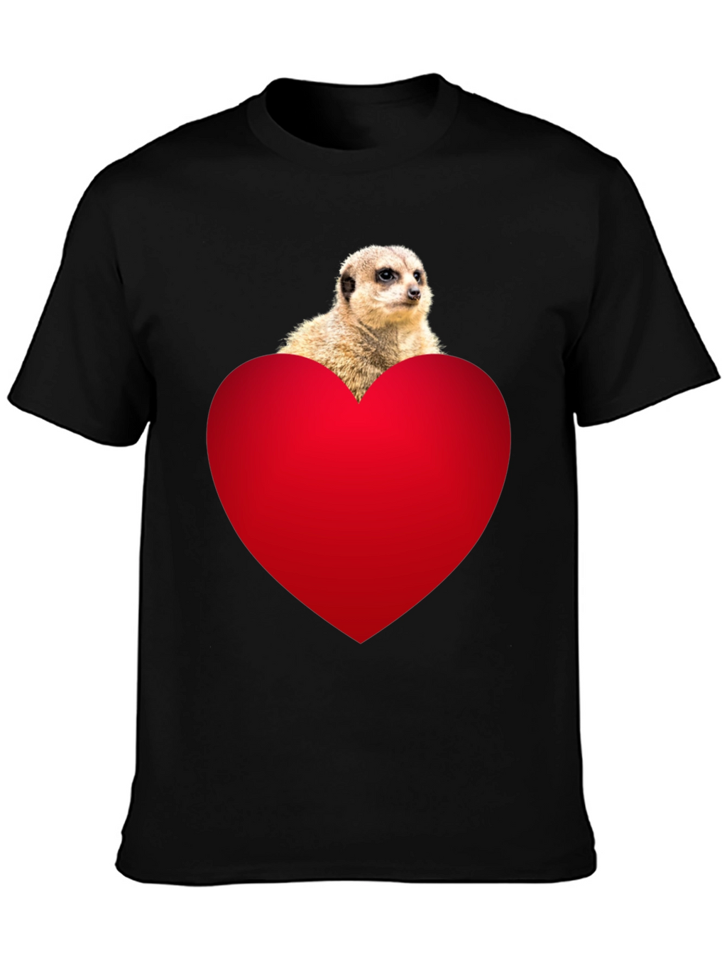 Meerkat Heart T-Shirt - Cute Animal Tee