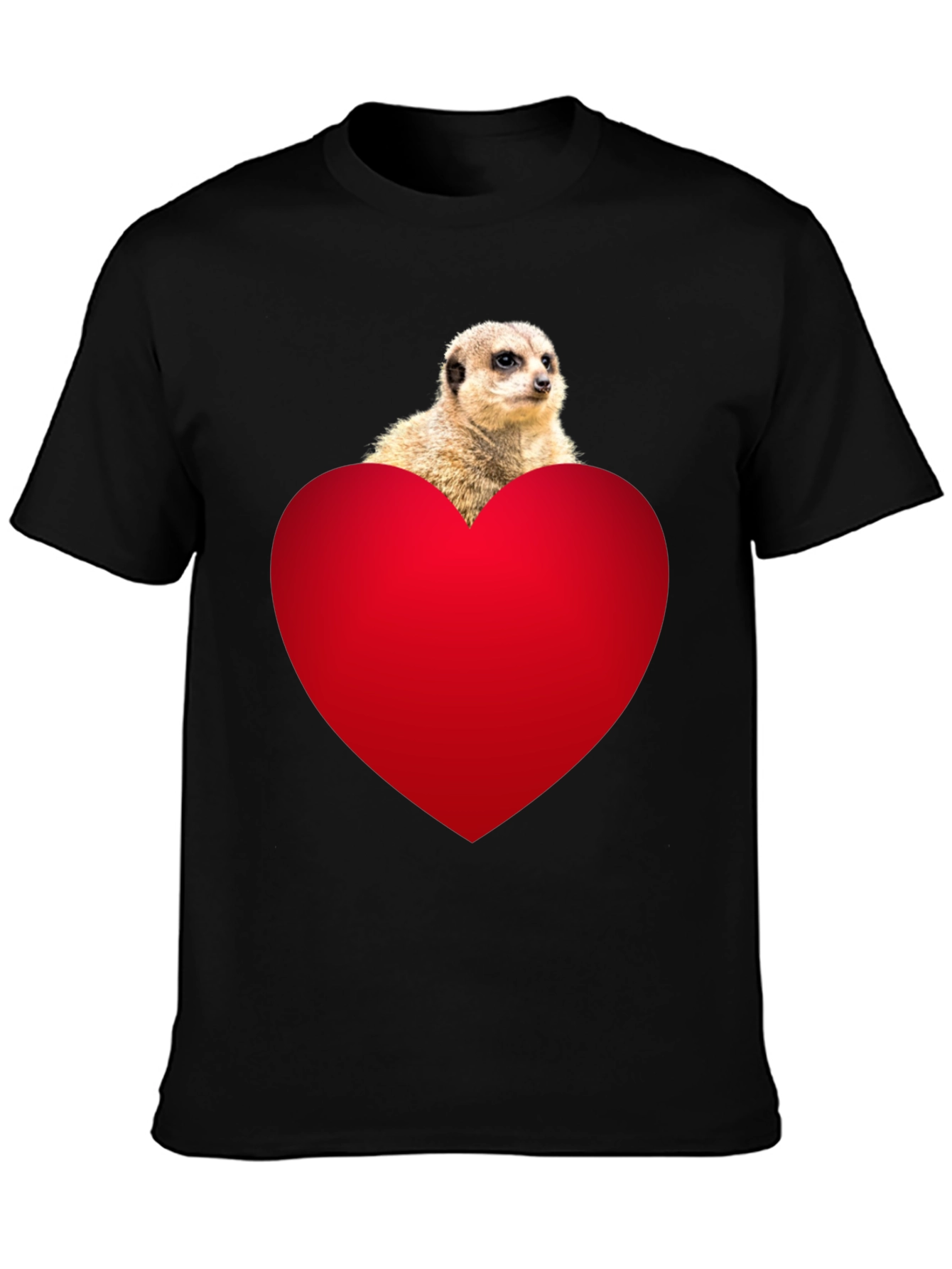 Meerkat Heart T-Shirt - Cute Animal Tee