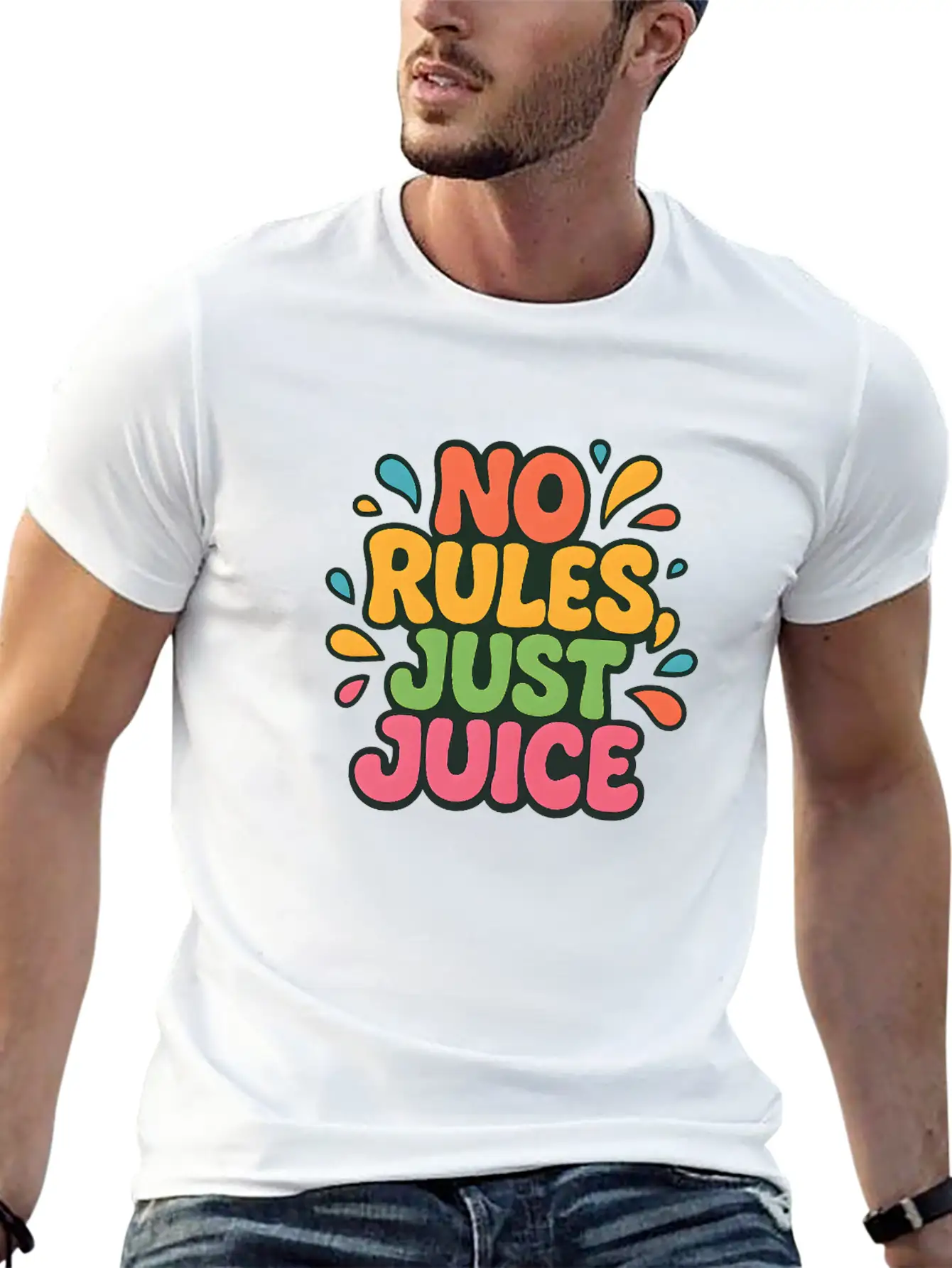 Y2K Fruit Chaos Pop Tee Unisex Casual T-Shirt – Clean Design For Daily Comfort