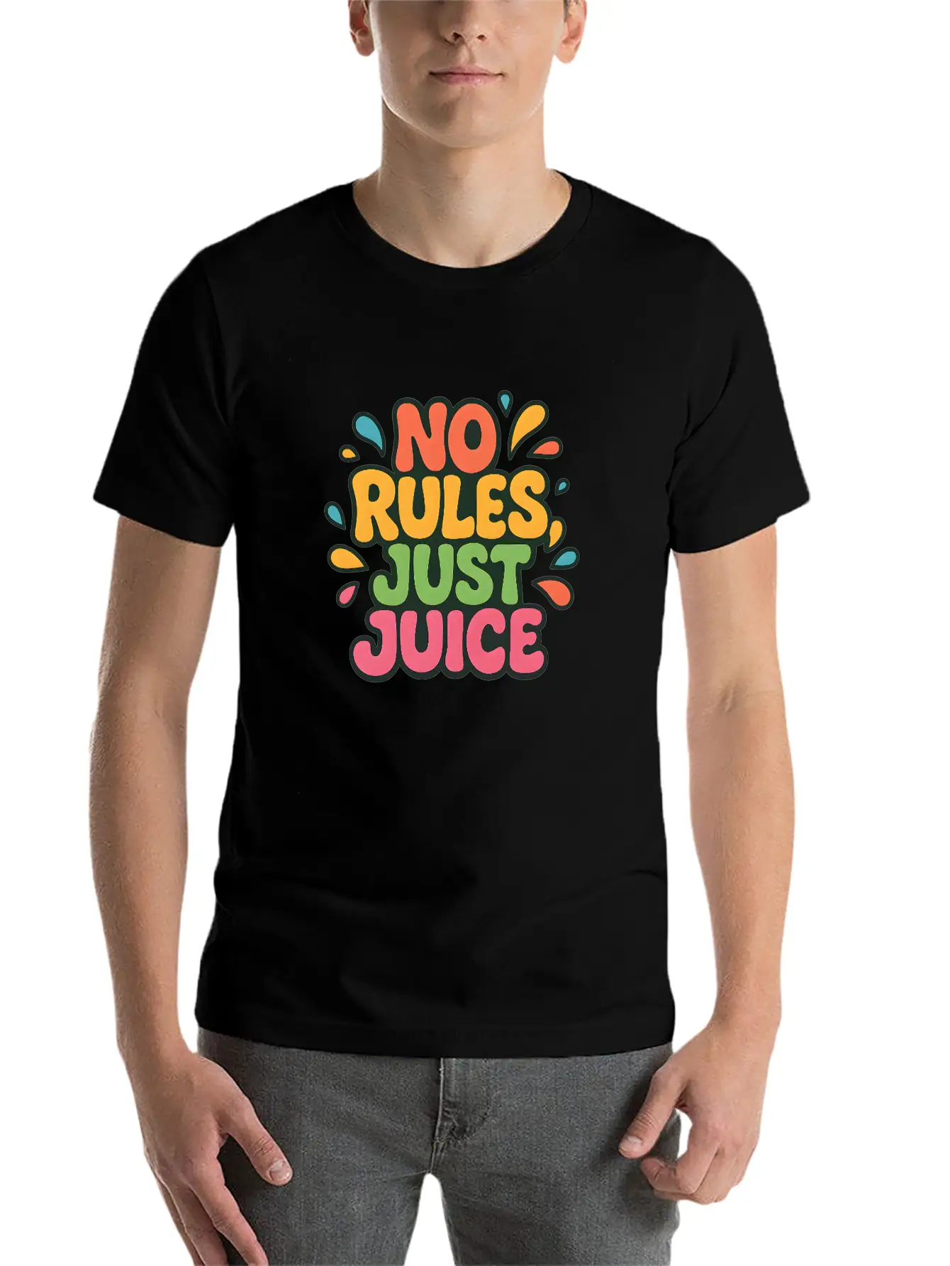 Y2K Fruit Chaos Pop Tee Unisex Casual T-Shirt – Clean Design For Daily Comfort
