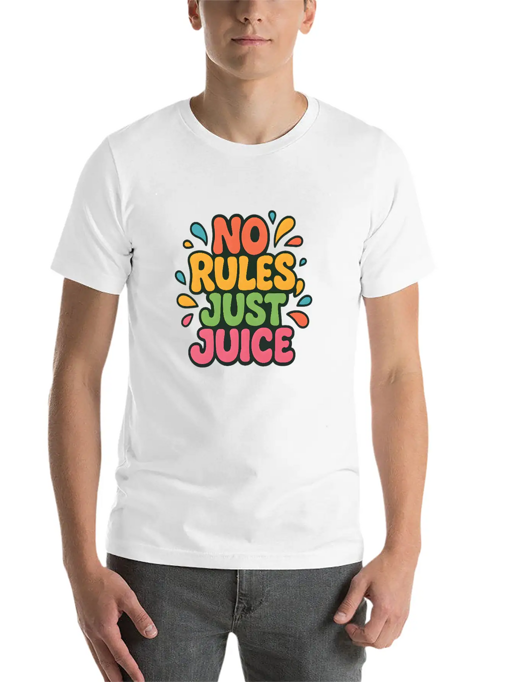 Y2K Fruit Chaos Pop Tee Unisex Casual T-Shirt – Clean Design For Daily Comfort