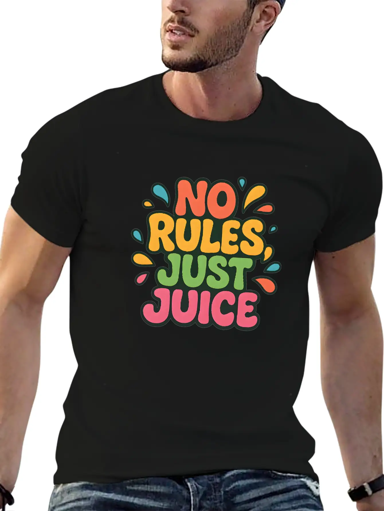 Y2K Fruit Chaos Pop Tee Unisex Casual T-Shirt – Clean Design For Daily Comfort