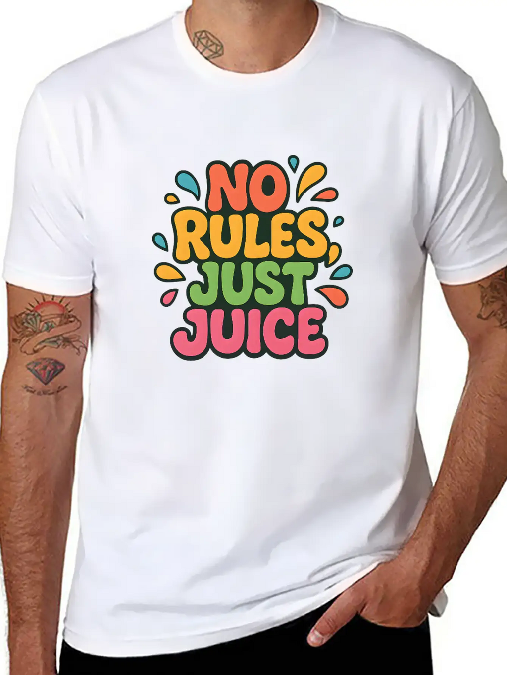 Y2K Fruit Chaos Pop Tee Unisex Casual T-Shirt – Clean Design For Daily Comfort
