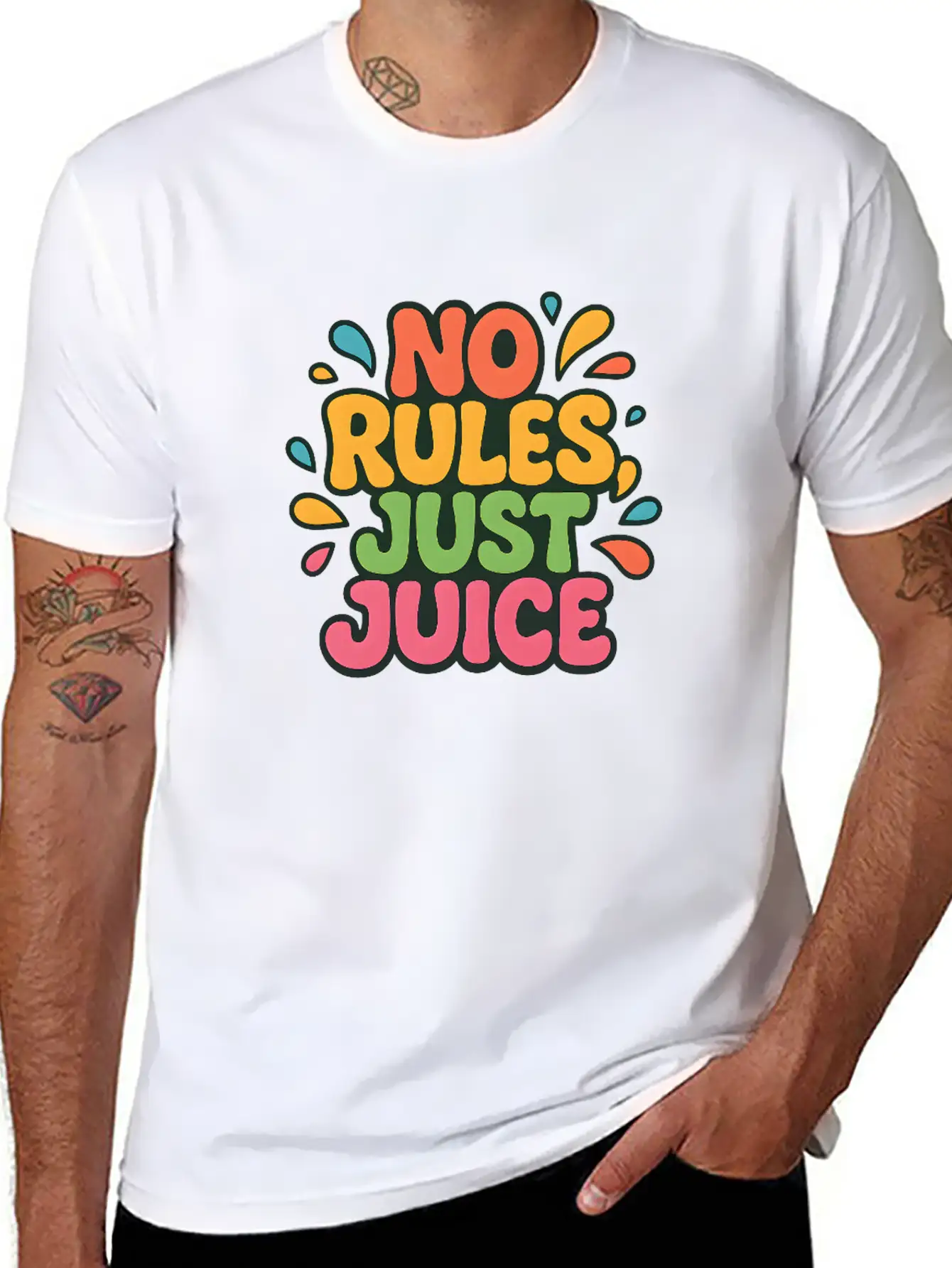 Y2K Fruit Chaos Pop Tee Unisex Casual T-Shirt – Clean Design For Daily Comfort