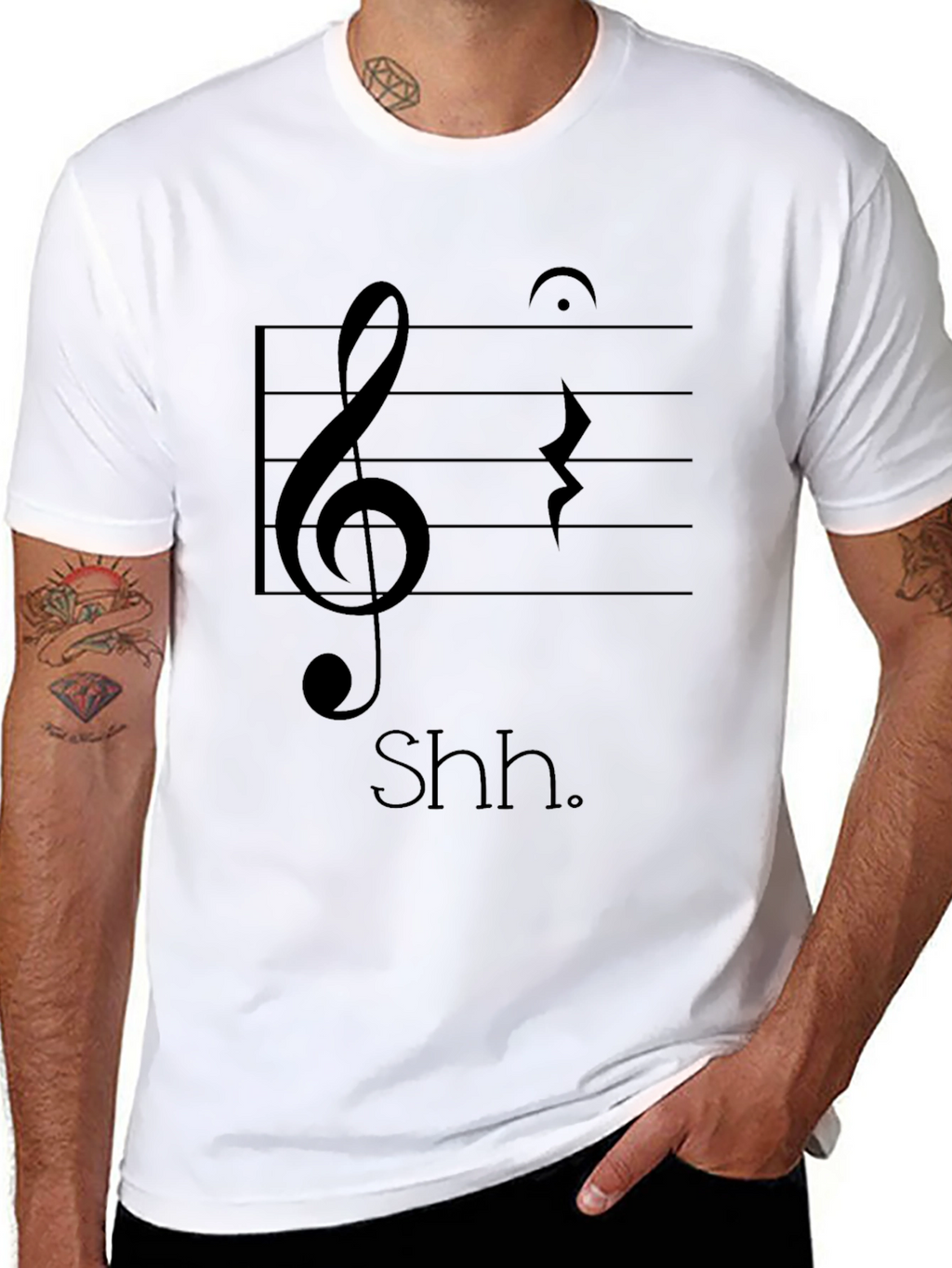 Musical Shh T-Shirt - Black