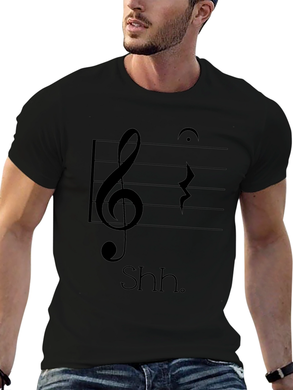 Musical Shh T-Shirt - Black