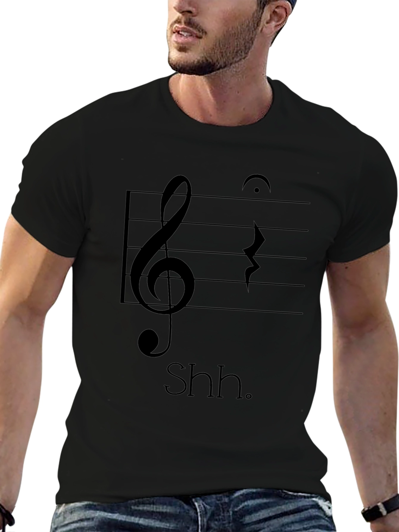 Musical Shh T-Shirt - Black